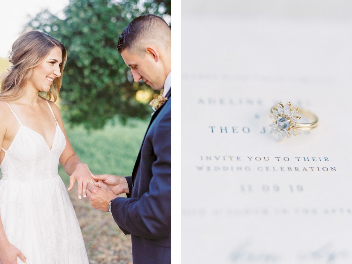 Vineyard Wedding in Mustard and French Blue