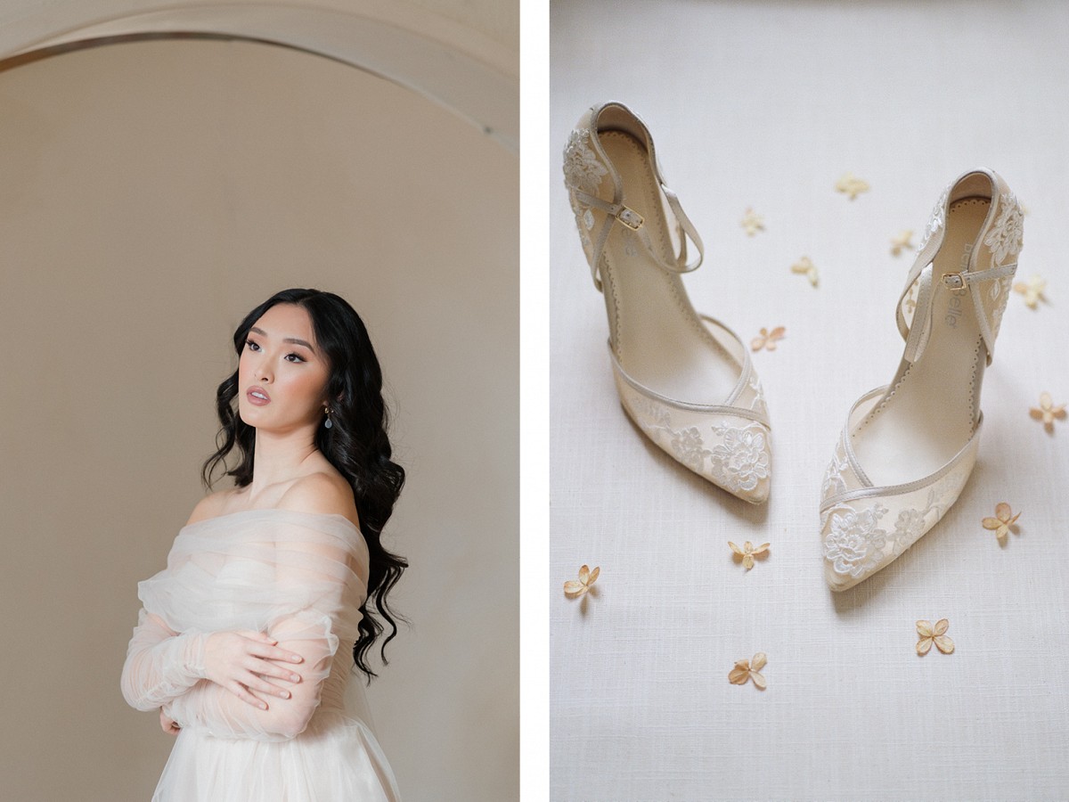 Spring wedding inspiration with oversized bridal hair bow